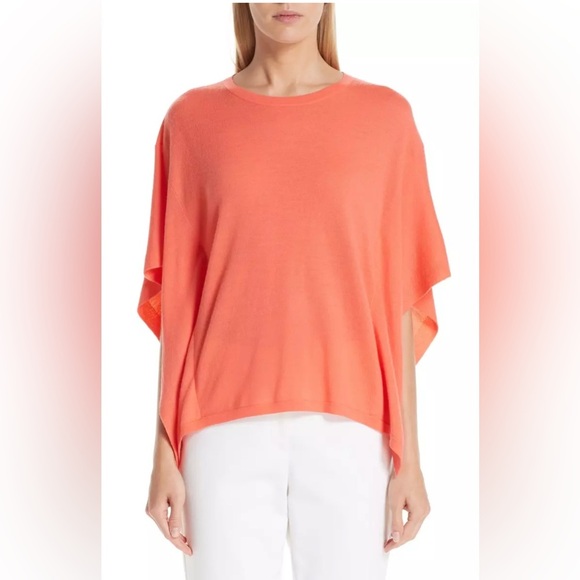 St. John Float Jacquard Merino Wool Butterfly Sweater In Blossom Medium - Picture 1 of 16